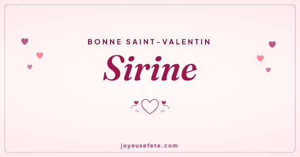 Image « Bonne Saint-Valentin Sirine » au format large