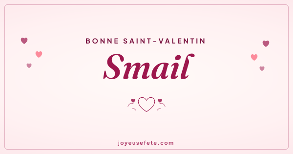 Image « Bonne Saint-Valentin Smail » au format large