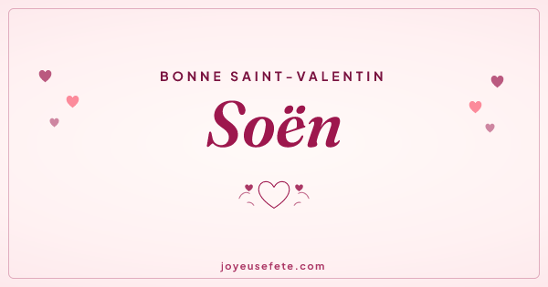 Image « Bonne Saint-Valentin Soën » au format large