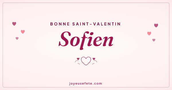 Image « Bonne Saint-Valentin Sofien » au format large