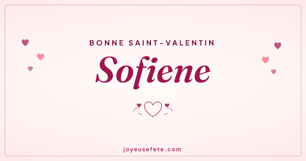 Image « Bonne Saint-Valentin Sofiene » au format large