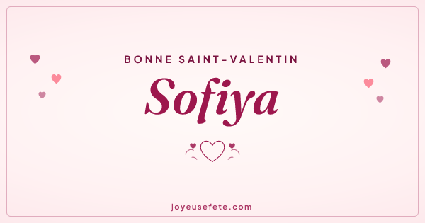Image « Bonne Saint-Valentin Sofiya » au format large