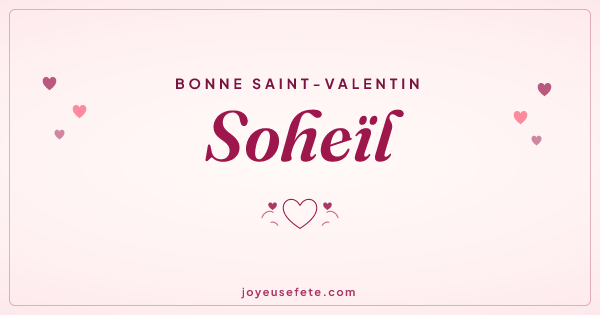 Image « Bonne Saint-Valentin Soheïl » au format large