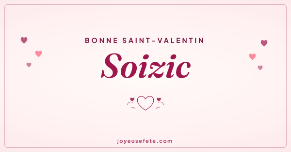 Image « Bonne Saint-Valentin Soizic » au format large
