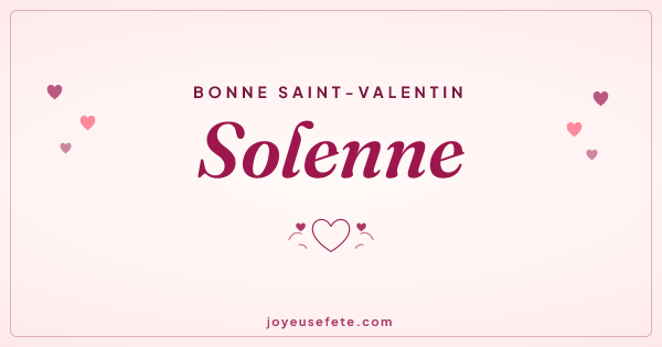 Image « Bonne Saint-Valentin Solenne » au format large