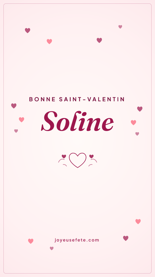 Image « Bonne Saint-Valentin Soline » au format story