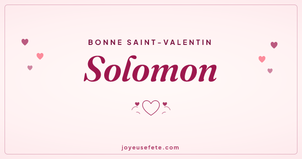 Image « Bonne Saint-Valentin Solomon » au format large