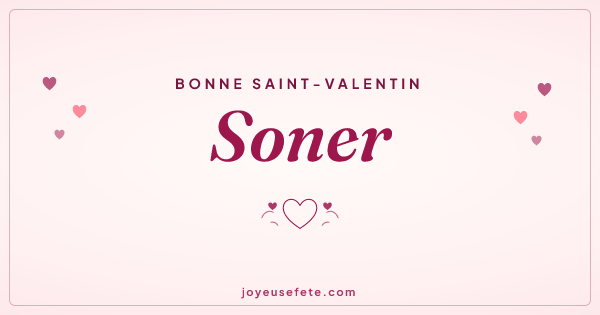 Image « Bonne Saint-Valentin Soner » au format large