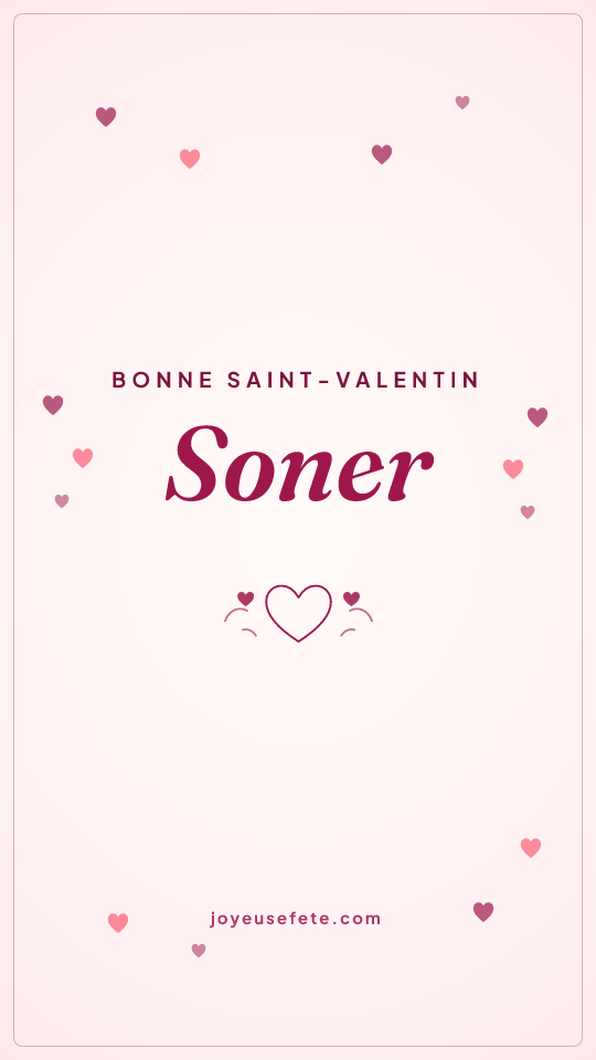 Image « Bonne Saint-Valentin Soner » au format story