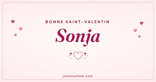 Image « Bonne Saint-Valentin Sonja » au format large
