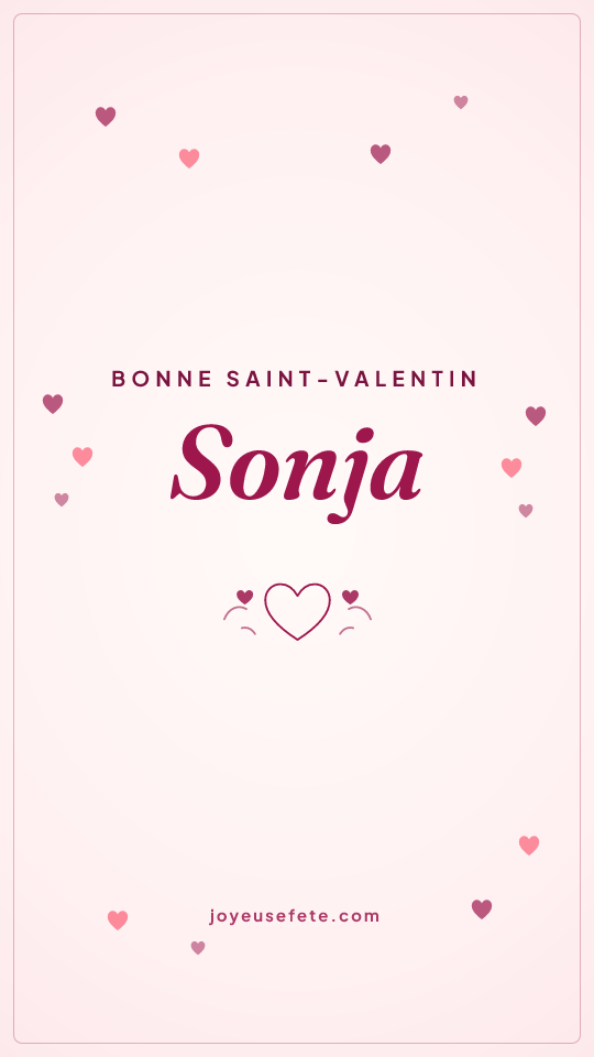 Image « Bonne Saint-Valentin Sonja » au format story