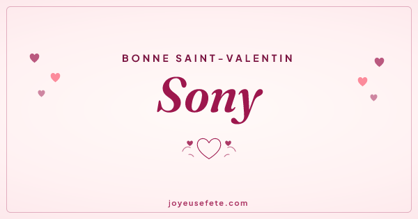 Image « Bonne Saint-Valentin Sony » au format large