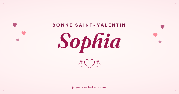 Image « Bonne Saint-Valentin Sophia » au format large