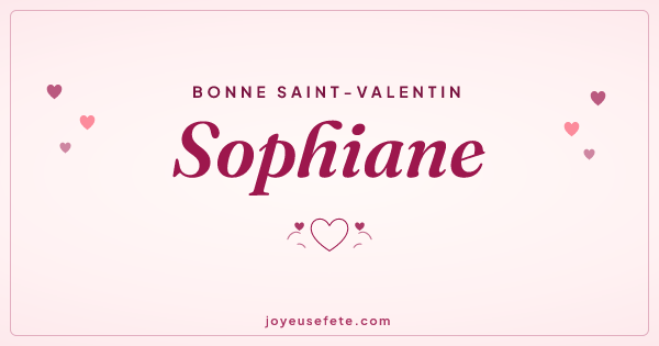 Image « Bonne Saint-Valentin Sophiane » au format large