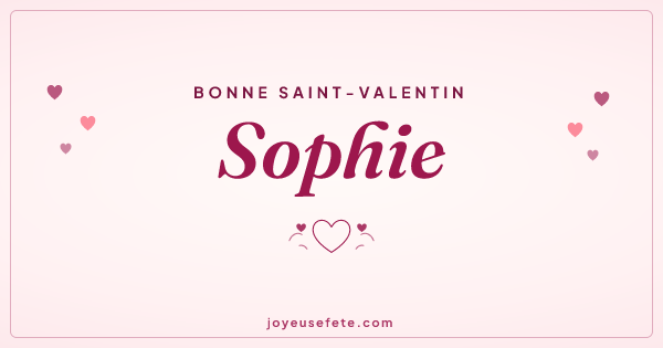 Image « Bonne Saint-Valentin Sophie » au format large