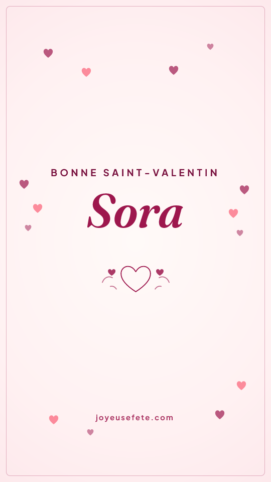 Image « Bonne Saint-Valentin Sora » au format story