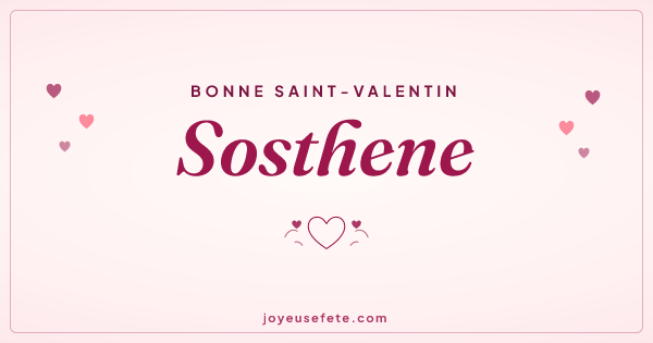 Image « Bonne Saint-Valentin Sosthene » au format large
