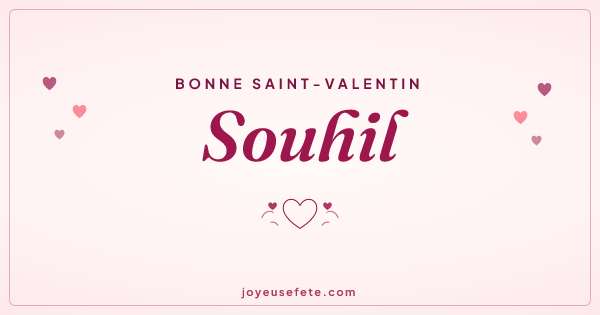 Image « Bonne Saint-Valentin Souhil » au format large
