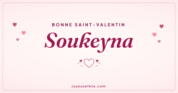 Image « Bonne Saint-Valentin Soukeyna » au format large