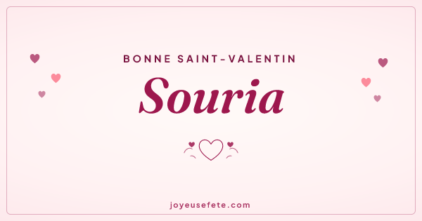 Image « Bonne Saint-Valentin Souria » au format large