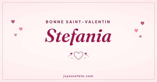 Image « Bonne Saint-Valentin Stefania » au format large