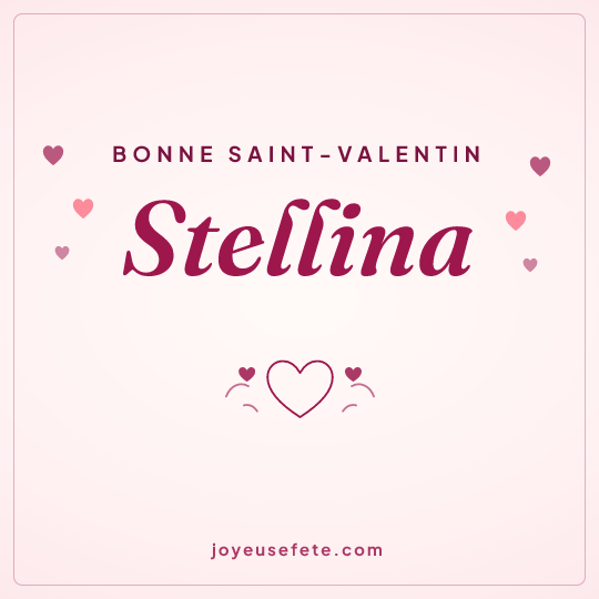 Image carrée « Bonne Saint-Valentin Stellina » pour WhatsApp