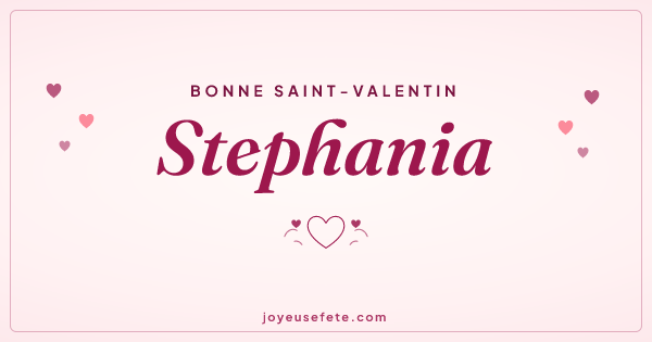 Image « Bonne Saint-Valentin Stephania » au format large
