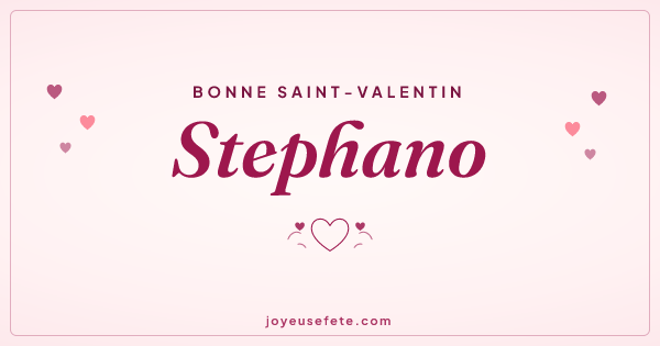 Image « Bonne Saint-Valentin Stephano » au format large