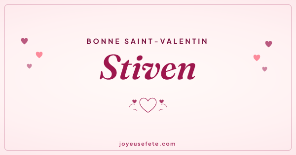 Image « Bonne Saint-Valentin Stiven » au format large