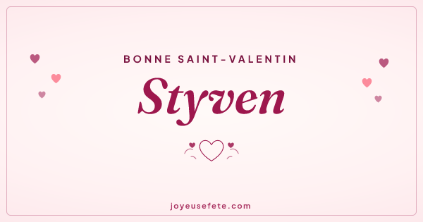 Image « Bonne Saint-Valentin Styven » au format large