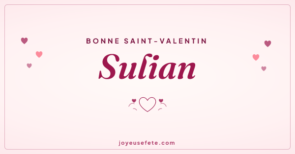 Image « Bonne Saint-Valentin Sulian » au format large
