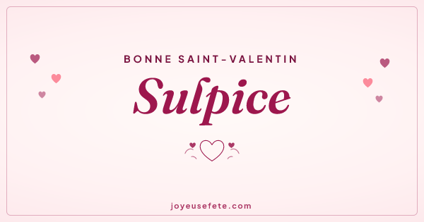 Image « Bonne Saint-Valentin Sulpice » au format large