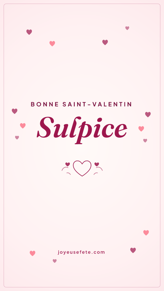 Image « Bonne Saint-Valentin Sulpice » au format story