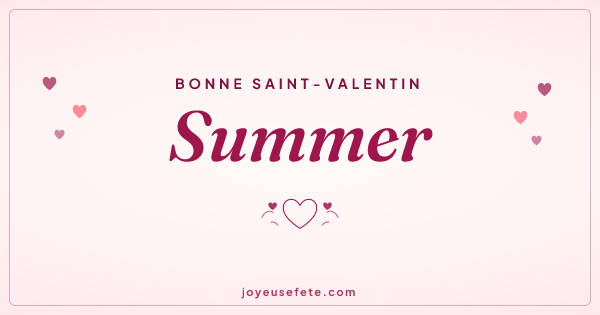 Image « Bonne Saint-Valentin Summer » au format large