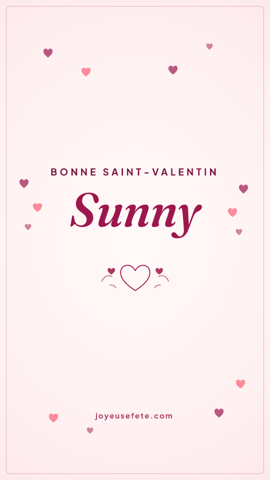 Image « Bonne Saint-Valentin Sunny » au format story