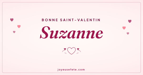 Image « Bonne Saint-Valentin Suzanne » au format large