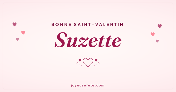 Image « Bonne Saint-Valentin Suzette » au format large