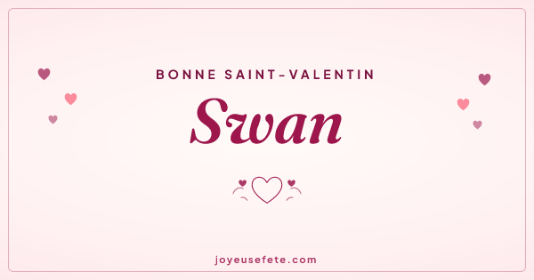 Image « Bonne Saint-Valentin Swan » au format large