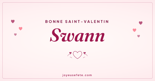 Image « Bonne Saint-Valentin Swann » au format large