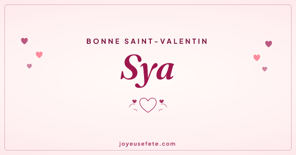 Image « Bonne Saint-Valentin Sya » au format large