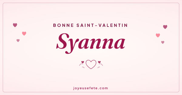 Image « Bonne Saint-Valentin Syanna » au format large