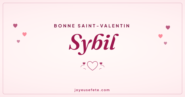 Image « Bonne Saint-Valentin Sybil » au format large