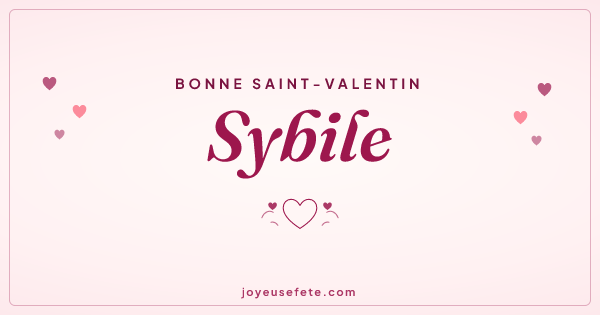 Image « Bonne Saint-Valentin Sybile » au format large