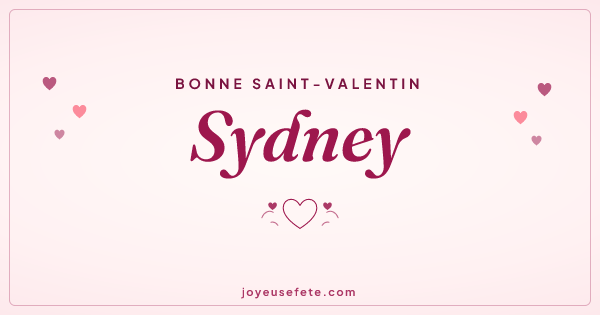 Image « Bonne Saint-Valentin Sydney » au format large