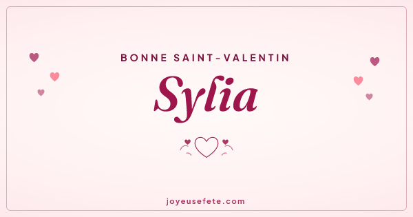 Image « Bonne Saint-Valentin Sylia » au format large