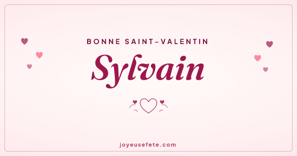 Image « Bonne Saint-Valentin Sylvain » au format large