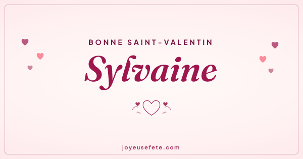 Image « Bonne Saint-Valentin Sylvaine » au format large