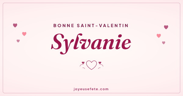 Image « Bonne Saint-Valentin Sylvanie » au format large