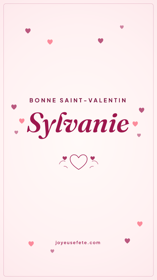 Image « Bonne Saint-Valentin Sylvanie » au format story
