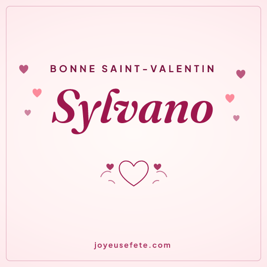 Image carrée « Bonne Saint-Valentin Sylvano » pour WhatsApp